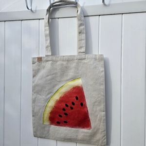Canvas Watermelon Tote Bag